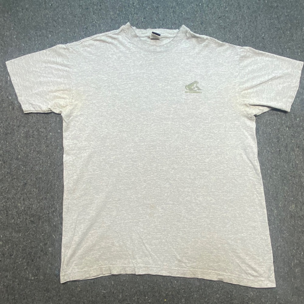 Fossil T Shirt XL Mens Gray Vintage Old Toad Root Beer Graphic Made in USA Tee